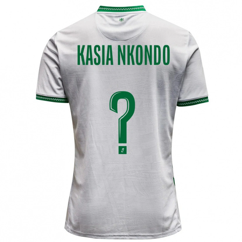 Danxen Criança Camisola Nathan Kasia Nkondo #0 Branco Verde Alternativa 2025/26 Camisa Brasil