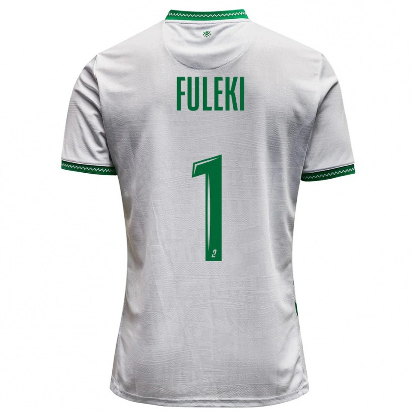 Danxen Criança Camisola Rafael Fuleki #1 Branco Verde Alternativa 2025/26 Camisa Brasil