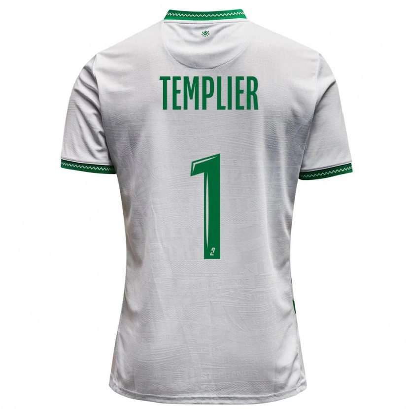 Danxen Criança Camisola Emma Templier #1 Branco Verde Alternativa 2025/26 Camisa Brasil