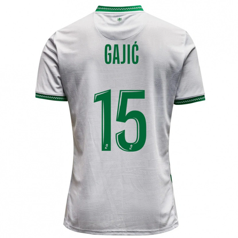 Danxen Criança Camisola Aleksandra Gajić #15 Branco Verde Alternativa 2025/26 Camisa Brasil