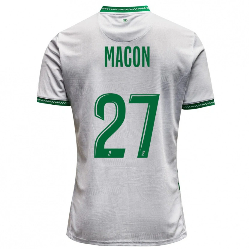 Danxen Criança Camisola Yvann Maçon #27 Branco Verde Alternativa 2025/26 Camisa Brasil