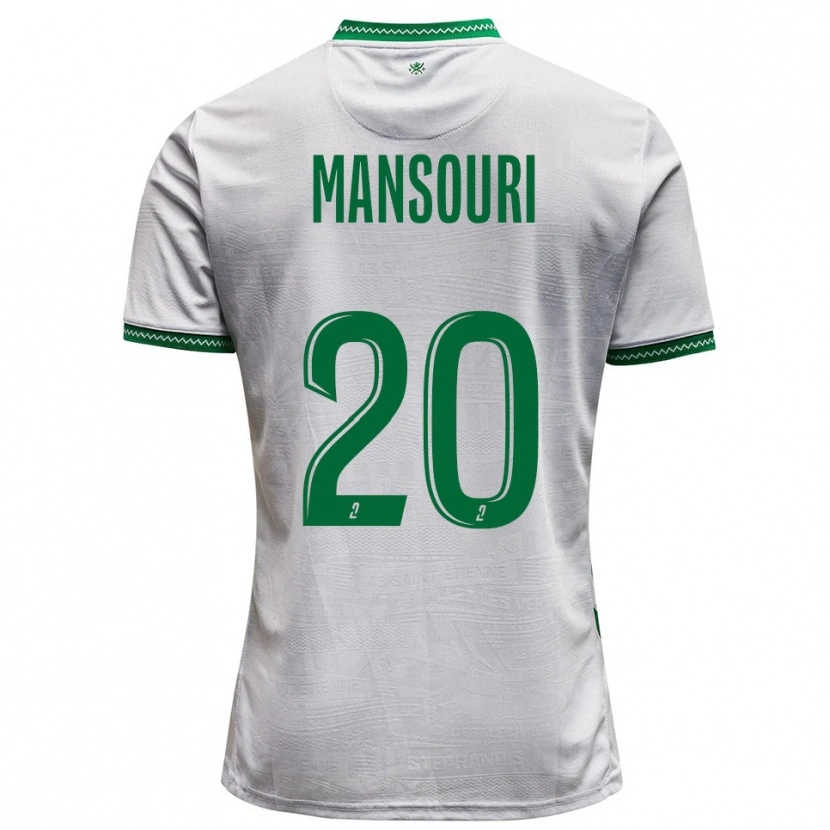 Danxen Criança Camisola Ilyes Mansouri #20 Branco Verde Alternativa 2025/26 Camisa Brasil