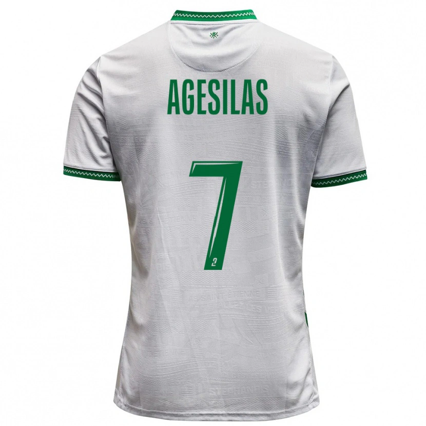 Danxen Criança Camisola Meïvyn Agesilas #7 Branco Verde Alternativa 2025/26 Camisa Brasil