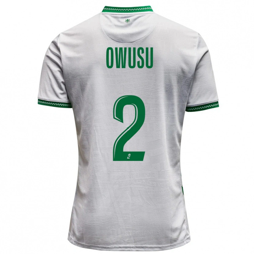 Danxen Criança Camisola Beres Owusu #2 Branco Verde Alternativa 2025/26 Camisa Brasil