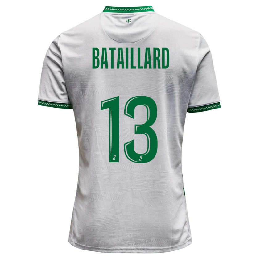 Danxen Criança Camisola Faustine Bataillard #13 Branco Verde Alternativa 2025/26 Camisa Brasil