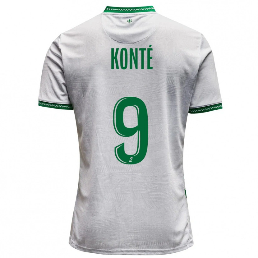 Danxen Criança Camisola Mamadou Konté #9 Branco Verde Alternativa 2025/26 Camisa Brasil