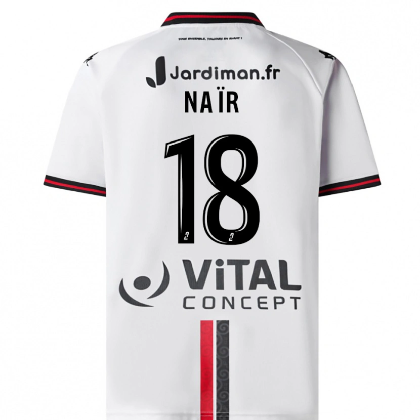 Danxen Criança Camisola Sohaib Naïr #18 Branco Vermelho Alternativa 2025/26 Camisa Brasil