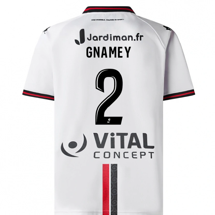 Danxen Criança Camisola Servais Gnamey #2 Branco Vermelho Alternativa 2025/26 Camisa Brasil