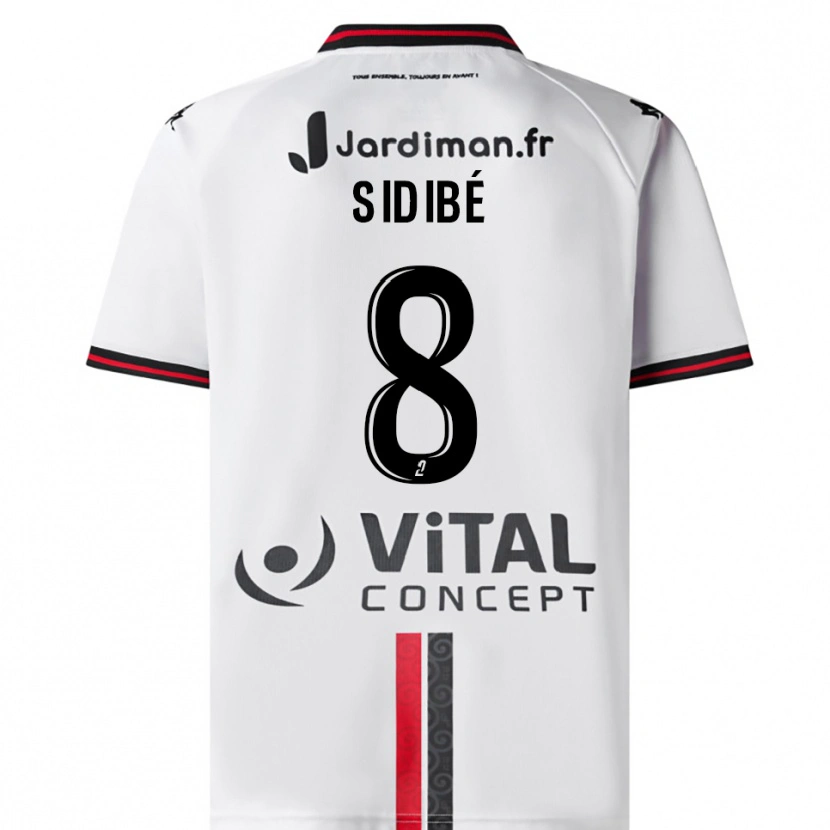 Danxen Criança Camisola Kalidou Sidibé #8 Branco Vermelho Alternativa 2025/26 Camisa Brasil