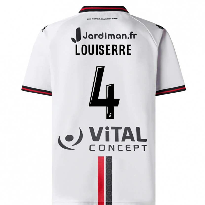 Danxen Criança Camisola Dylan Louiserre #4 Branco Vermelho Alternativa 2025/26 Camisa Brasil