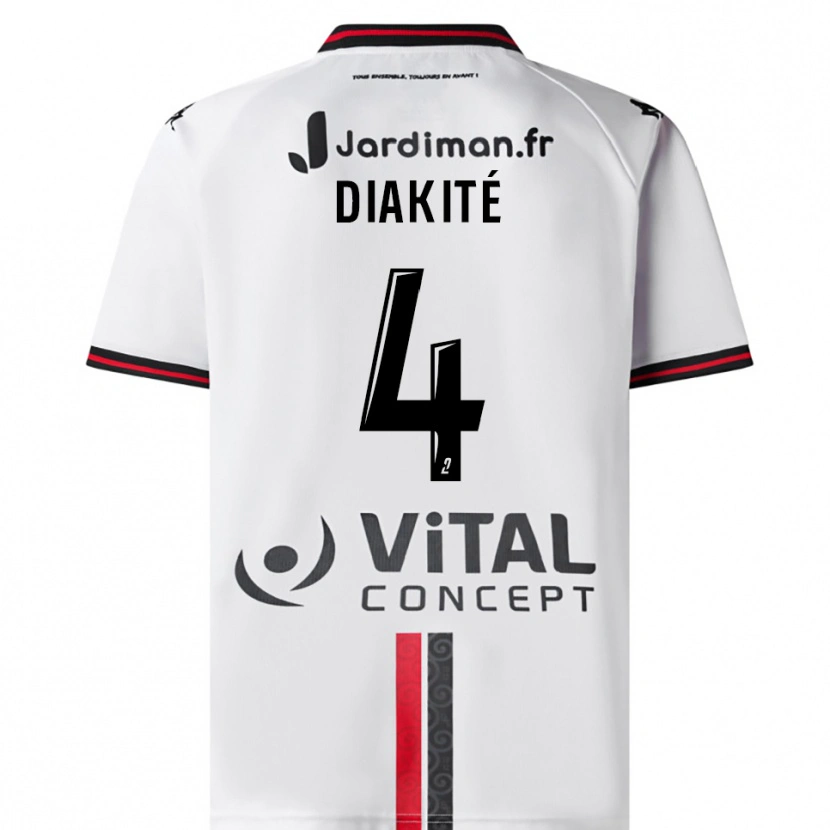Danxen Criança Camisola Ibrahima Diakité #4 Branco Vermelho Alternativa 2025/26 Camisa Brasil