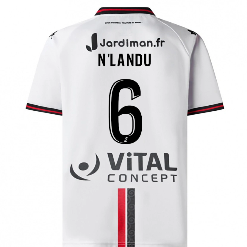 Danxen Criança Camisola Darly N'landu #6 Branco Vermelho Alternativa 2025/26 Camisa Brasil