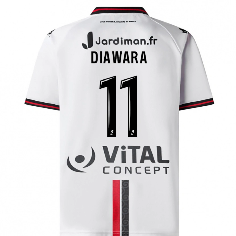 Danxen Criança Camisola Mamadou Diawara #11 Branco Vermelho Alternativa 2025/26 Camisa Brasil