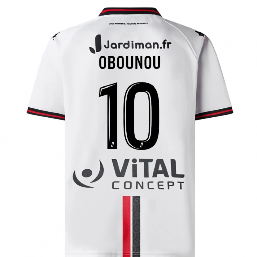 Danxen Criança Camisola Élie Obounou #10 Branco Vermelho Alternativa 2025/26 Camisa Brasil