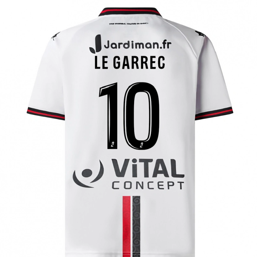 Danxen Criança Camisola Léa Le Garrec #10 Branco Vermelho Alternativa 2025/26 Camisa Brasil