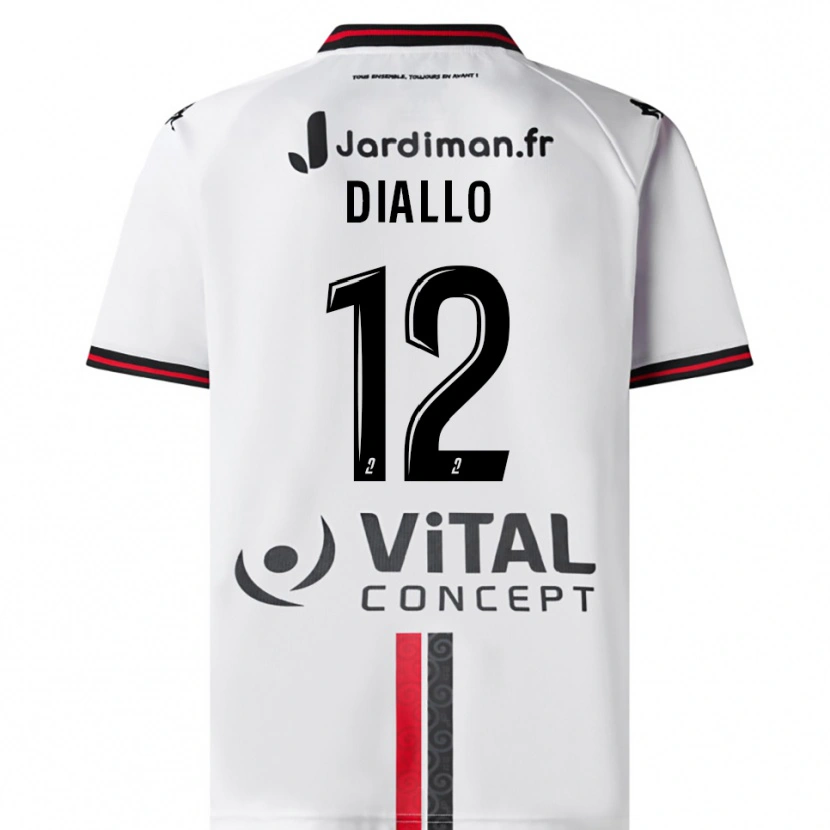 Danxen Criança Camisola Youssouf Diallo #12 Branco Vermelho Alternativa 2025/26 Camisa Brasil