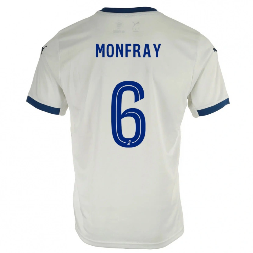 Danxen Criança Camisola Adrien Monfray #6 Branco Azul Alternativa 2025/26 Camisa Brasil