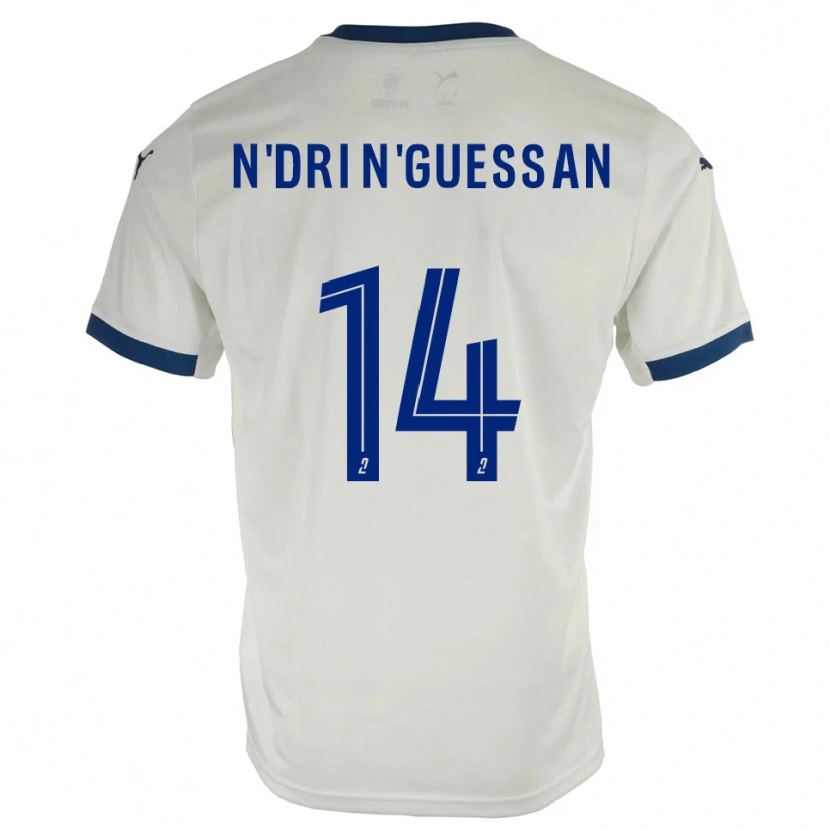 Danxen Criança Camisola Landry N'dri N'guessan #14 Branco Azul Alternativa 2025/26 Camisa Brasil