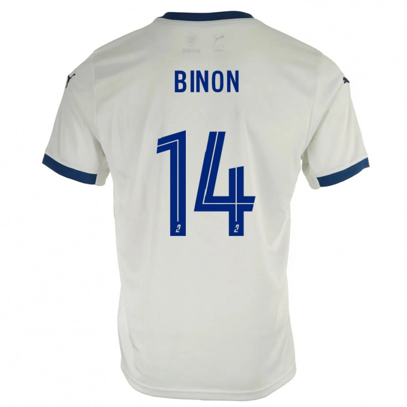 Danxen Criança Camisola Théo Binon #14 Branco Azul Alternativa 2025/26 Camisa Brasil