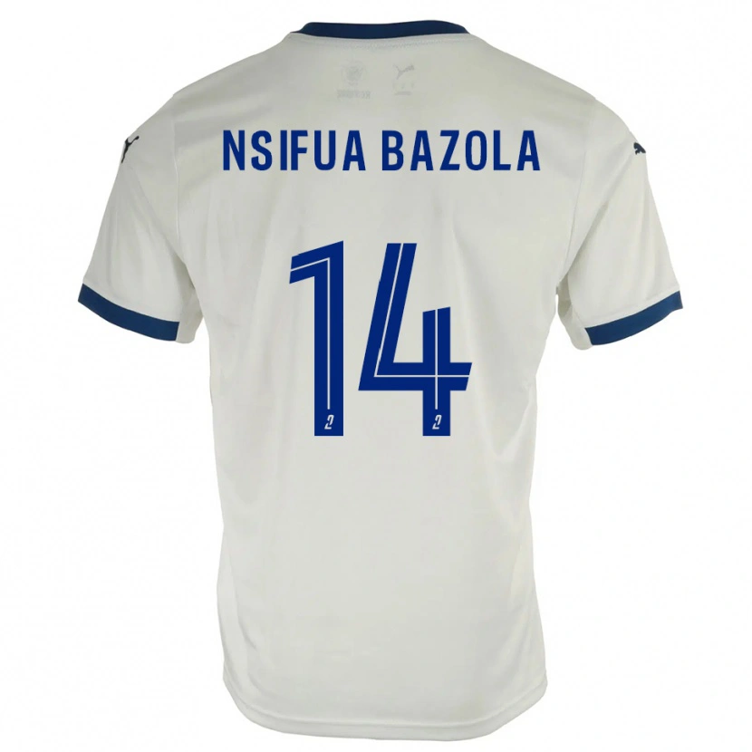 Danxen Criança Camisola Preston Nsifua Bazola #14 Branco Azul Alternativa 2025/26 Camisa Brasil