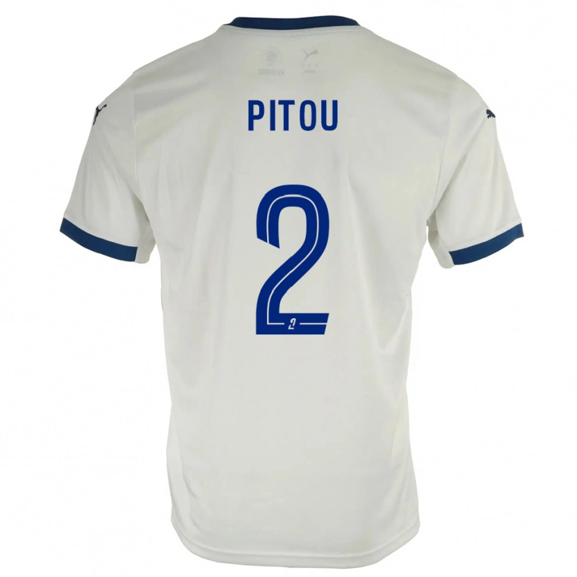 Danxen Criança Camisola Ryan Pitou #2 Branco Azul Alternativa 2025/26 Camisa Brasil