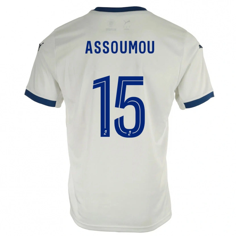 Danxen Criança Camisola Jaurès Assoumou #15 Branco Azul Alternativa 2025/26 Camisa Brasil