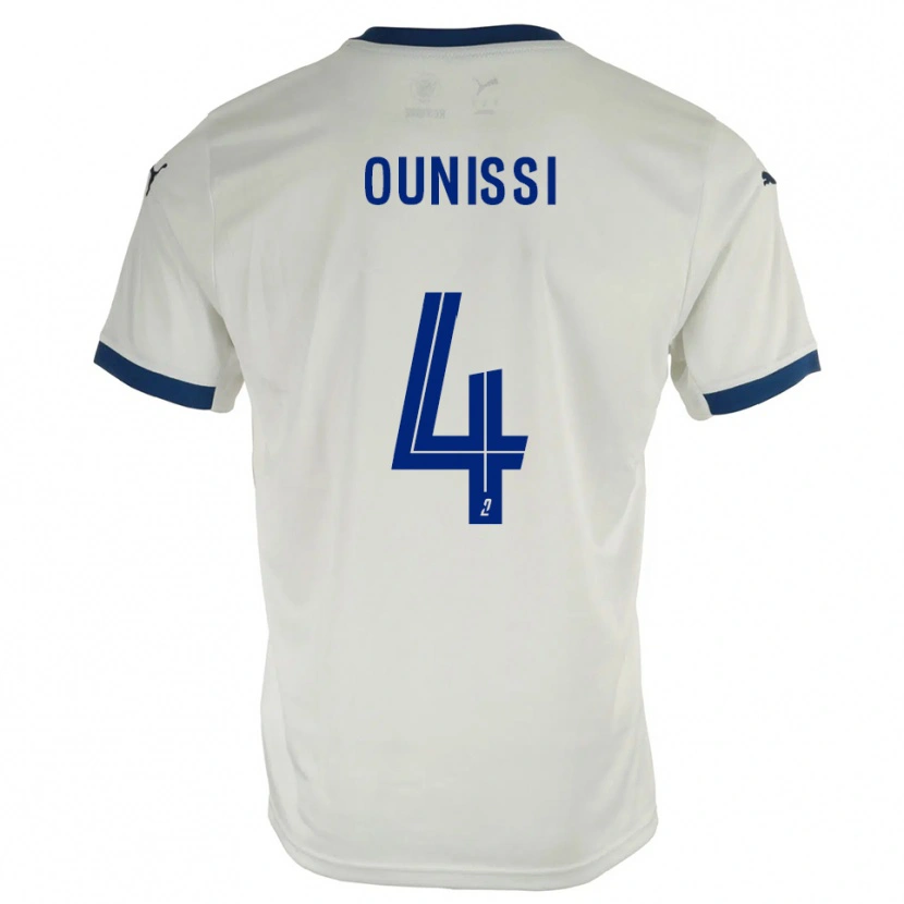 Danxen Criança Camisola Ilian Ounissi #4 Branco Azul Alternativa 2025/26 Camisa Brasil