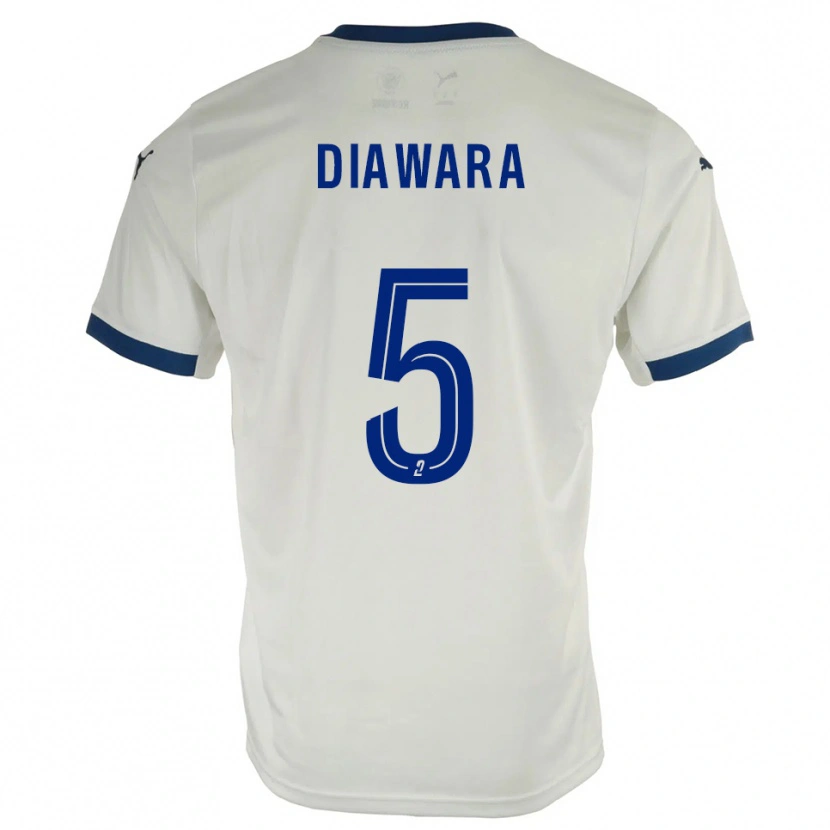 Danxen Criança Camisola Sankhoun Diawara #5 Branco Azul Alternativa 2025/26 Camisa Brasil