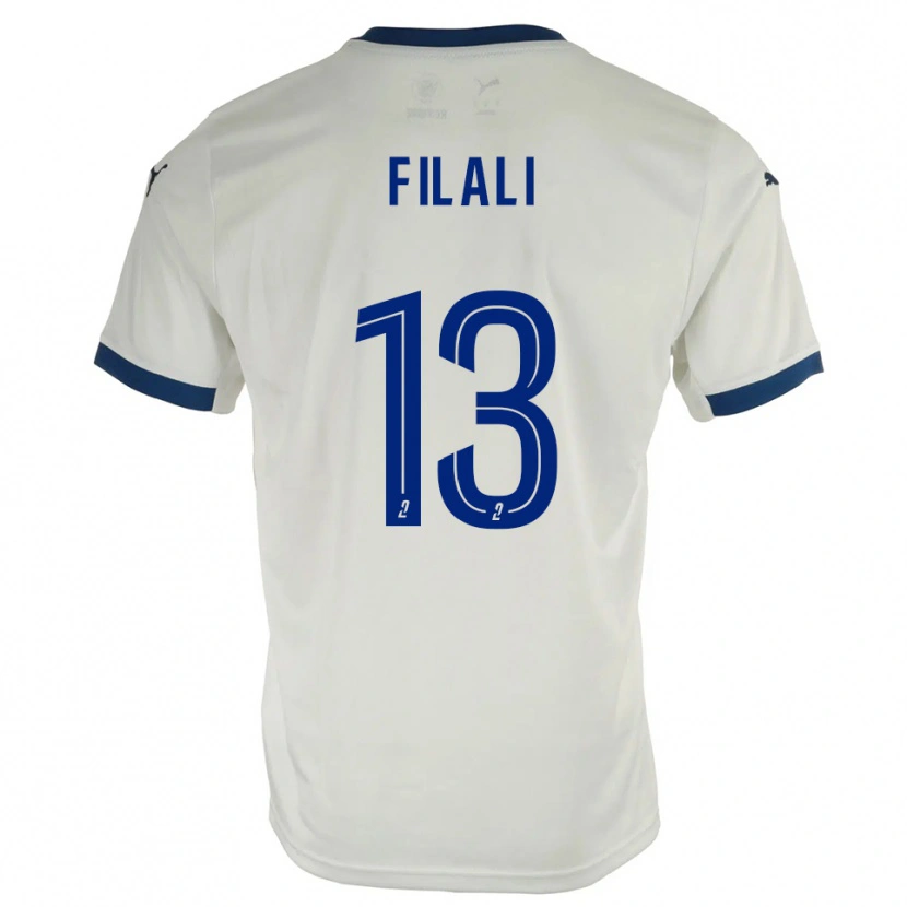 Danxen Criança Camisola Saad Filali #13 Branco Azul Alternativa 2025/26 Camisa Brasil