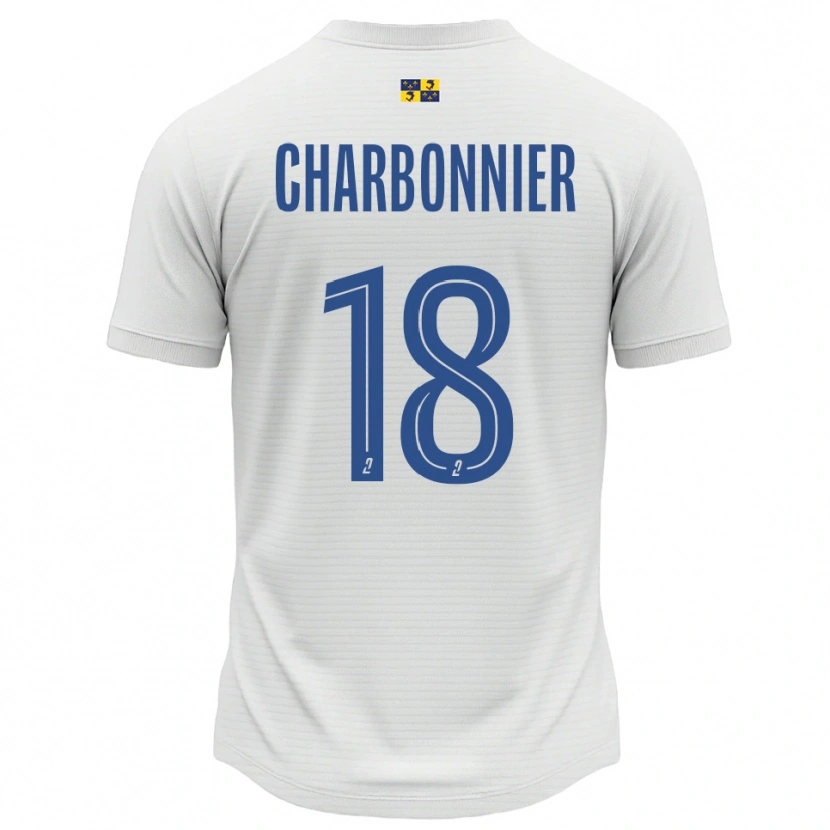 Danxen Criança Camisola Candice Charbonnier #18 Branco Azul Alternativa 2025/26 Camisa Brasil
