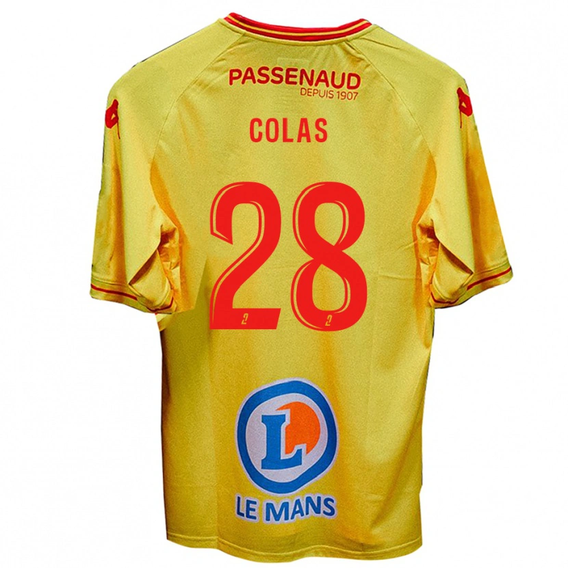 Danxen Criança Camisola Erwan Colas #28 Amarelo Alternativa 2025/26 Camisa Brasil
