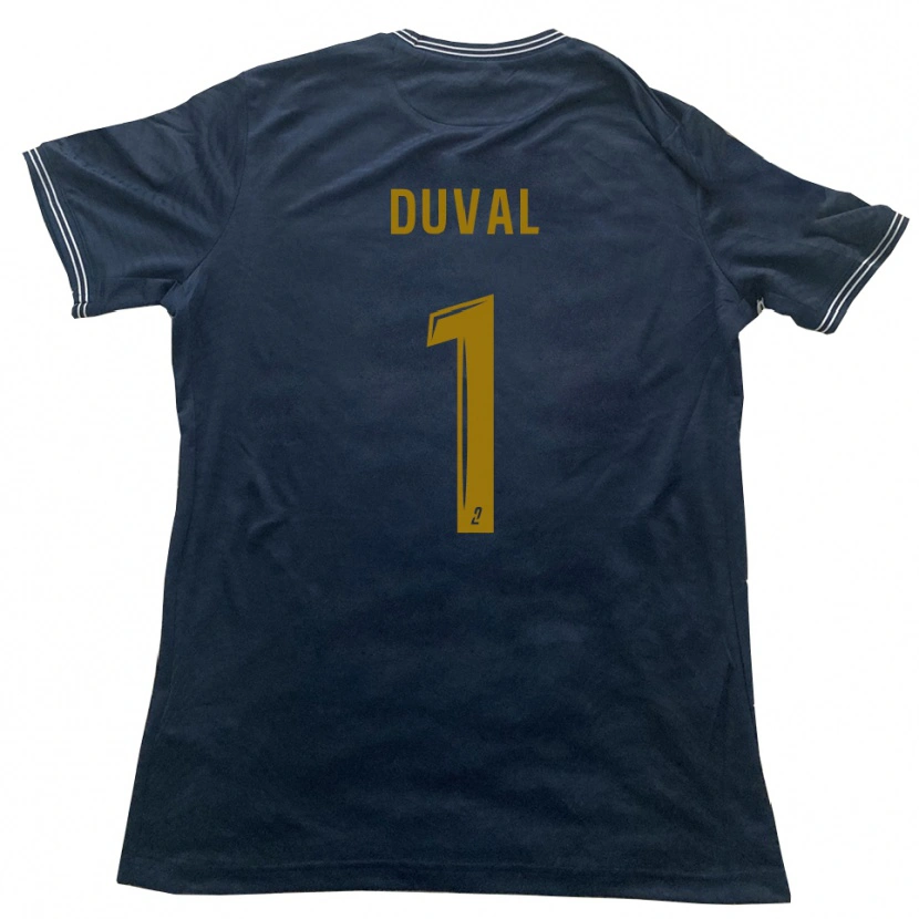 Danxen Criança Camisola Matis Duval #1 Azul Marinho Dourado Alternativa 2025/26 Camisa Brasil