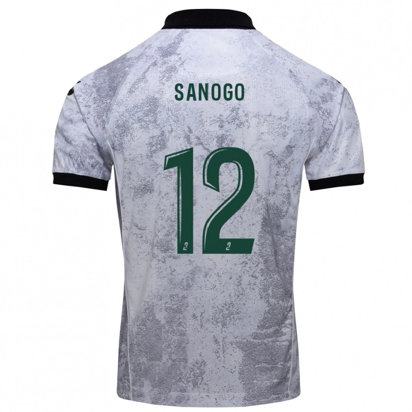 Danxen Criança Camisola Aboudramane Sanogo #12 Branco Preto Alternativa 2025/26 Camisa Brasil