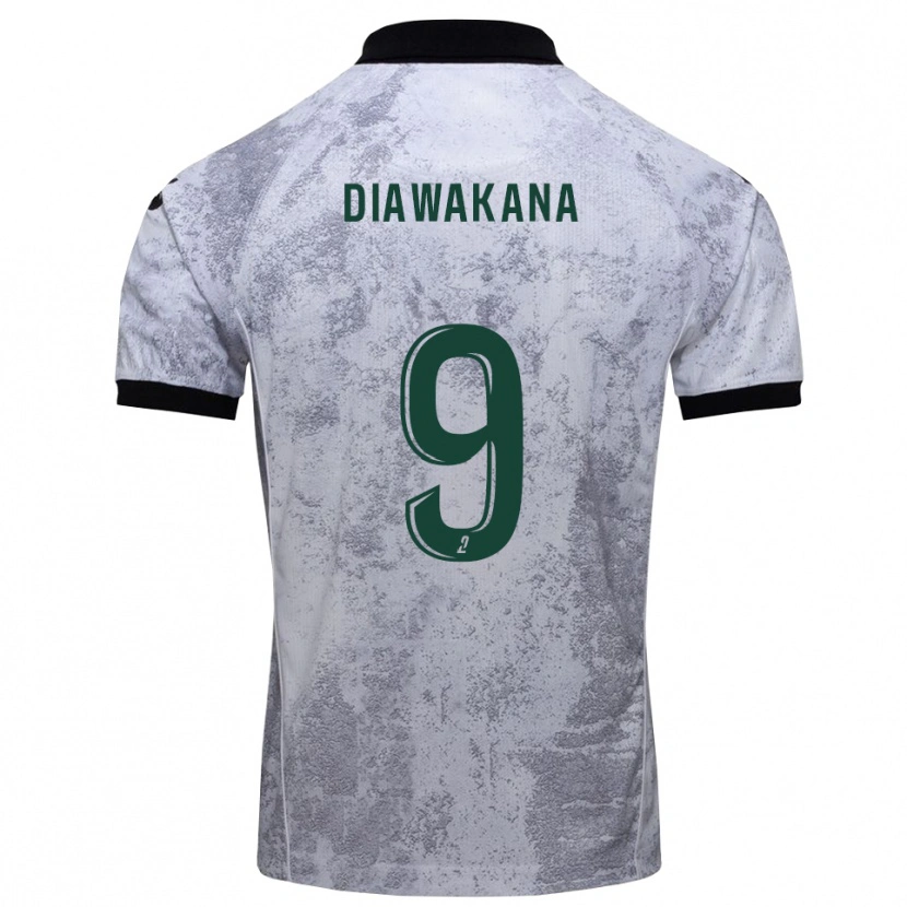Danxen Criança Camisola Malik Diawakana #9 Branco Preto Alternativa 2025/26 Camisa Brasil