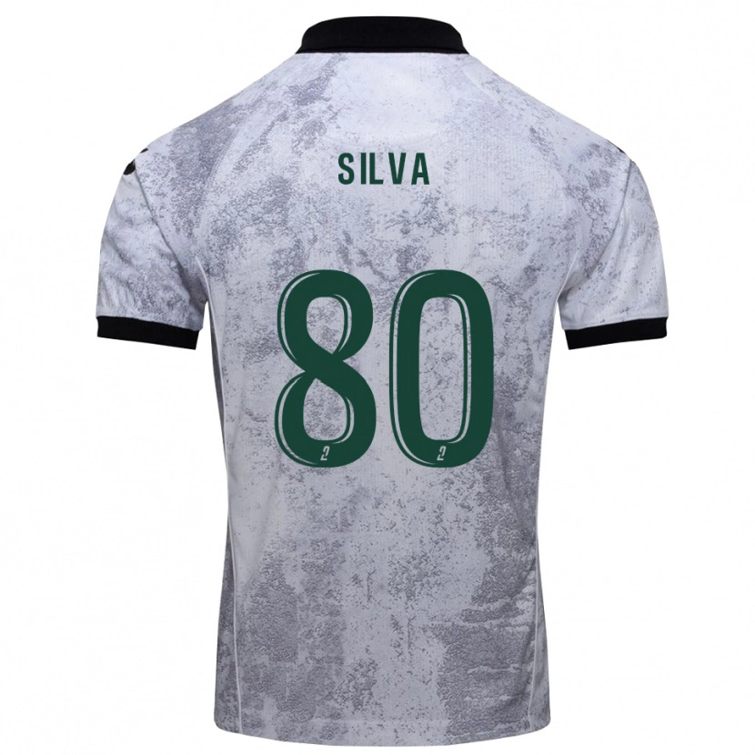 Danxen Criança Camisola Brian Silva #80 Branco Preto Alternativa 2025/26 Camisa Brasil