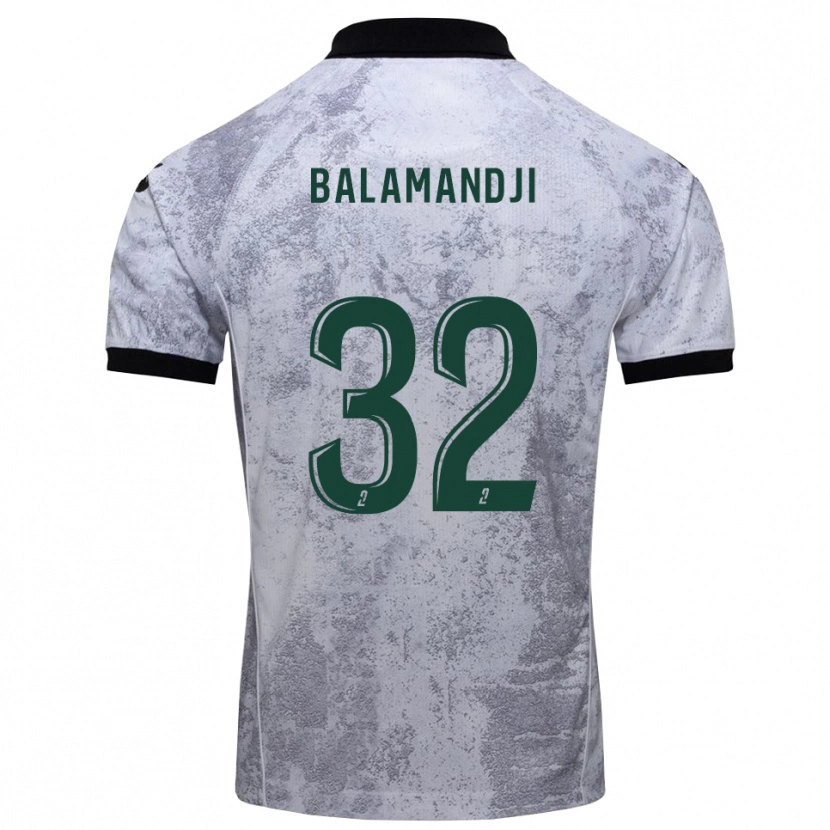 Danxen Criança Camisola Kossingou Balamandji #32 Branco Preto Alternativa 2025/26 Camisa Brasil