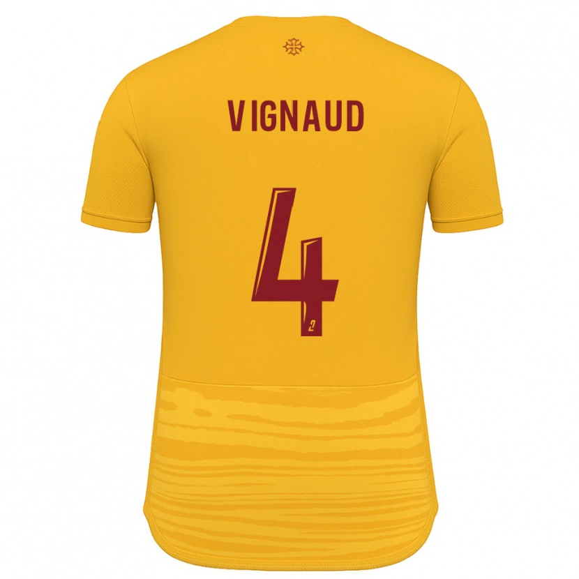 Danxen Criança Camisola Emile Vignaud #4 Laranja Borgonha Alternativa 2025/26 Camisa Brasil