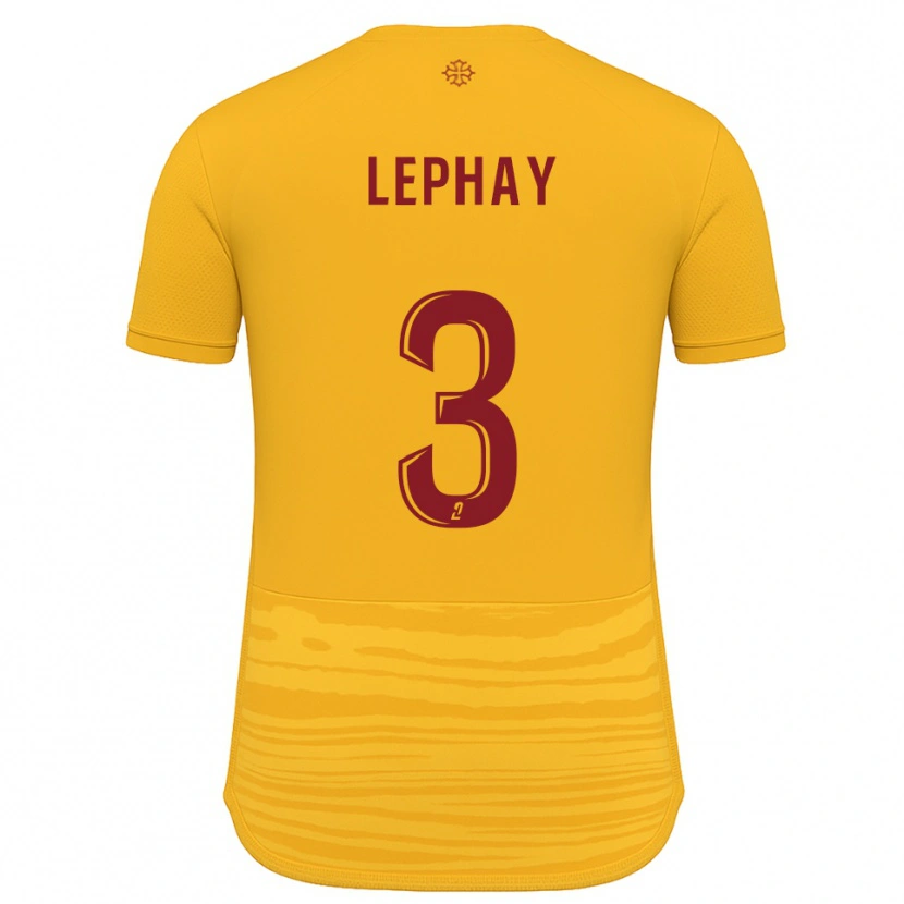 Danxen Criança Camisola Jules Lephay #3 Laranja Borgonha Alternativa 2025/26 Camisa Brasil