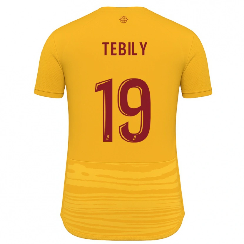 Danxen Criança Camisola Hermann Tebily #19 Laranja Borgonha Alternativa 2025/26 Camisa Brasil