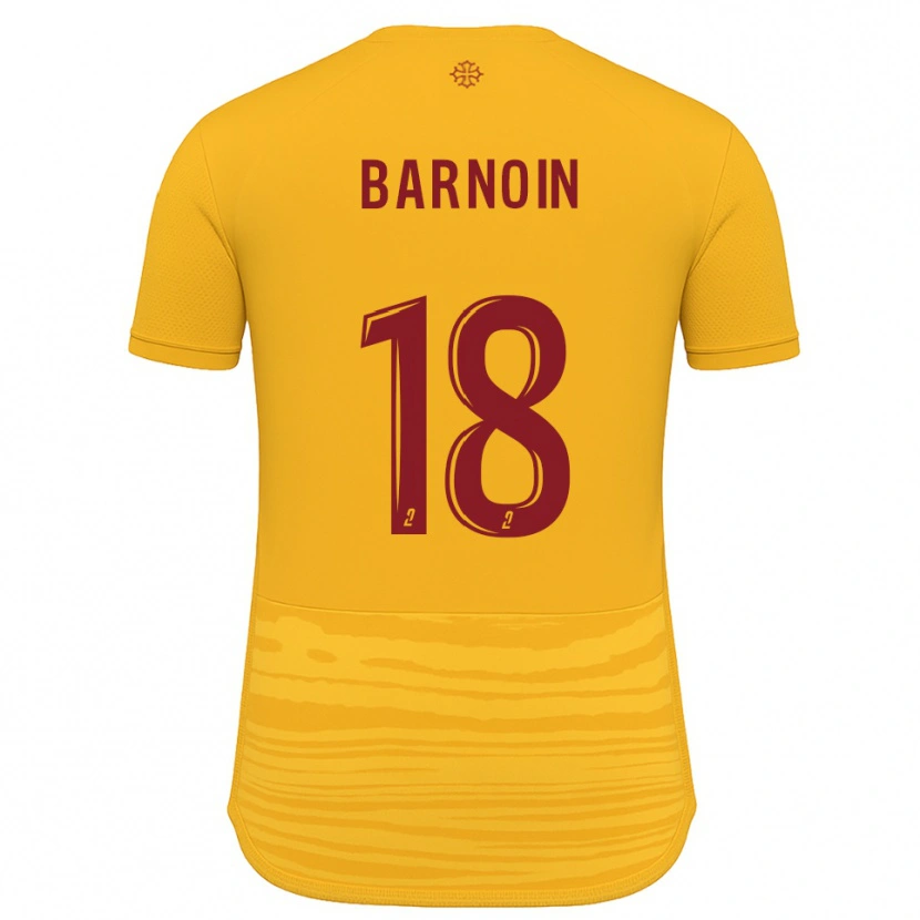 Danxen Criança Camisola Ninon Barnoin #18 Laranja Borgonha Alternativa 2025/26 Camisa Brasil