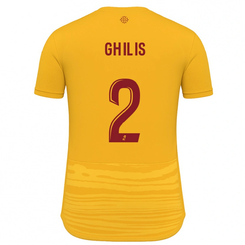 Danxen Criança Camisola Mohamed Ghilis #2 Laranja Borgonha Alternativa 2025/26 Camisa Brasil