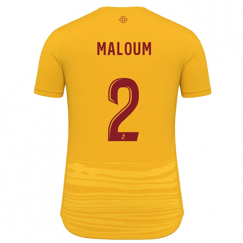 Danxen Criança Camisola Bilal Maloum #2 Laranja Borgonha Alternativa 2025/26 Camisa Brasil