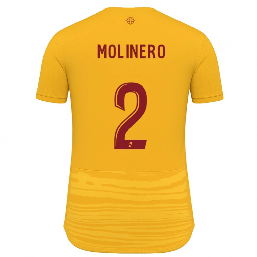 Danxen Criança Camisola Leny Molinero #2 Laranja Borgonha Alternativa 2025/26 Camisa Brasil