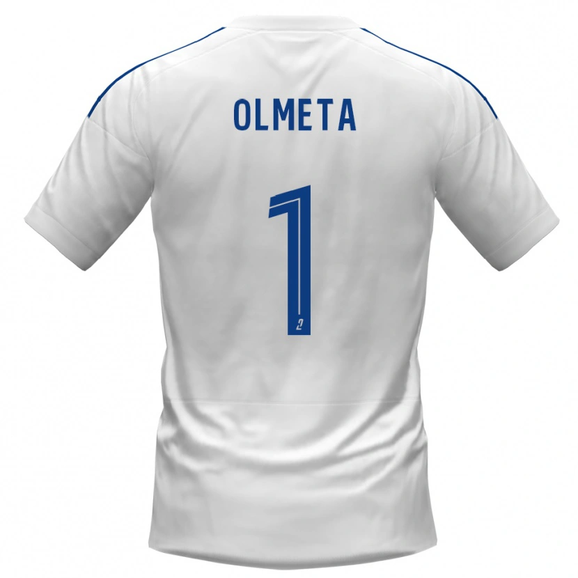 Danxen Criança Camisola Lisandru Olmeta #1 Branco Azul Alternativa 2025/26 Camisa Brasil