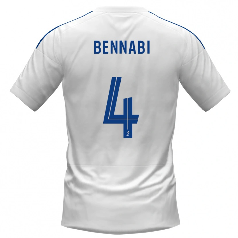 Danxen Criança Camisola Rayan Bennabi #4 Branco Azul Alternativa 2025/26 Camisa Brasil
