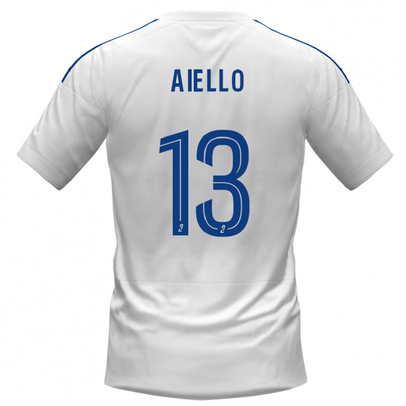 Danxen Criança Camisola Nicolas Aiello #13 Branco Azul Alternativa 2025/26 Camisa Brasil