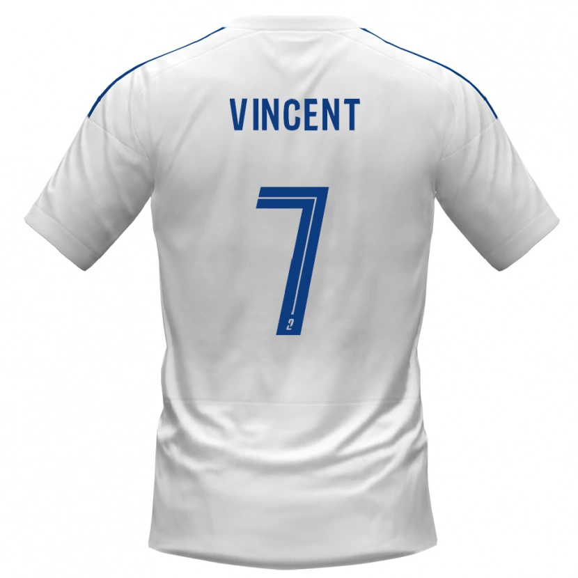 Danxen Criança Camisola Christophe Vincent #7 Branco Azul Alternativa 2025/26 Camisa Brasil