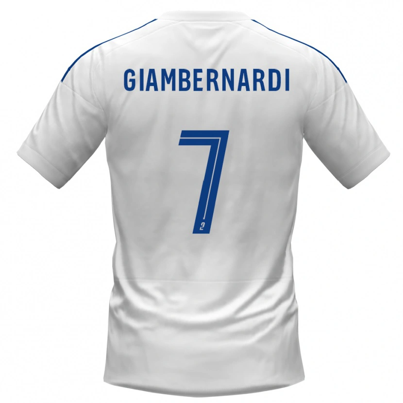 Danxen Criança Camisola Anthony Giambernardi #7 Branco Azul Alternativa 2025/26 Camisa Brasil