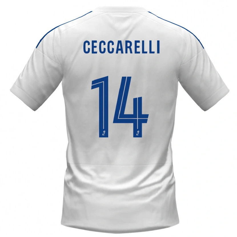 Danxen Criança Camisola Grégory Ceccarelli #14 Branco Azul Alternativa 2025/26 Camisa Brasil