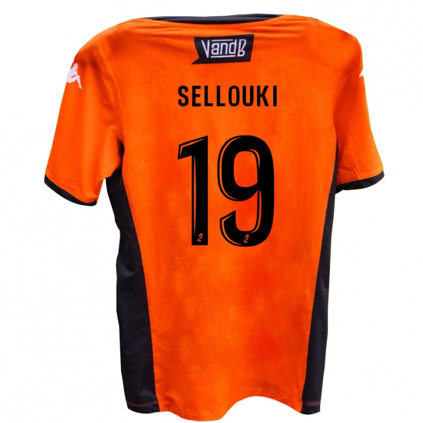 Danxen Criança Camisola Malik Sellouki #19 Branco Preto Alternativa 2025/26 Camisa Brasil